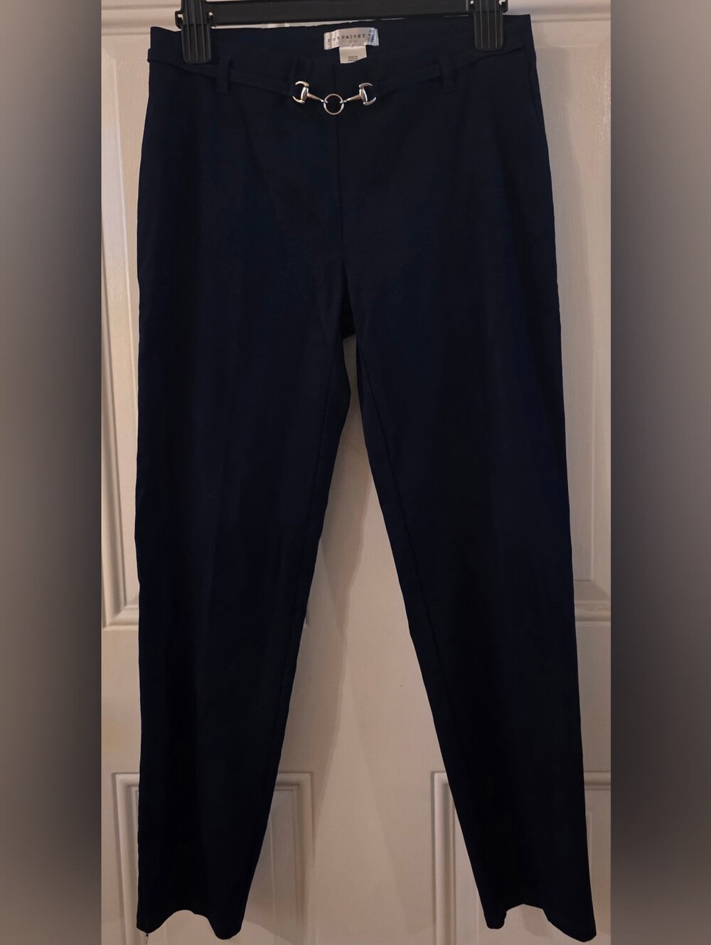 Navy Dress Pants with Silver Bit Detail - Retrology